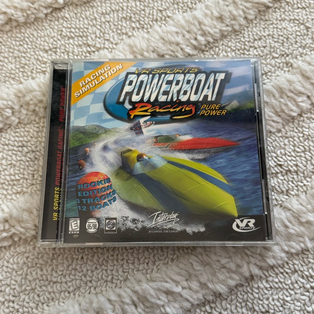 VR Sports Powerboat Racing Boat Racing Simulation 1998 Vintage PC Video Game